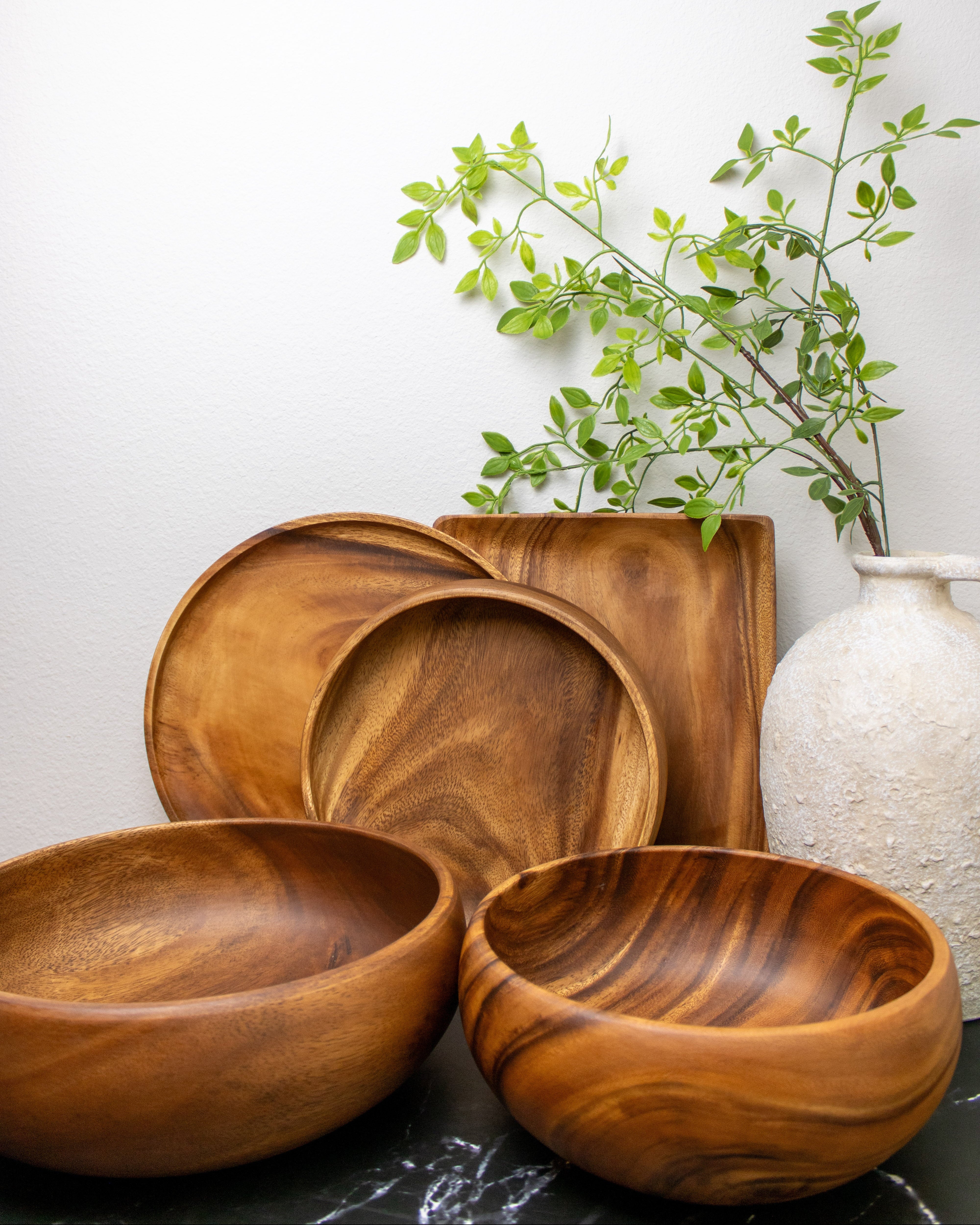 Family Hosting Set — Solid Acacia Wood, 4-Pc | D&Co.